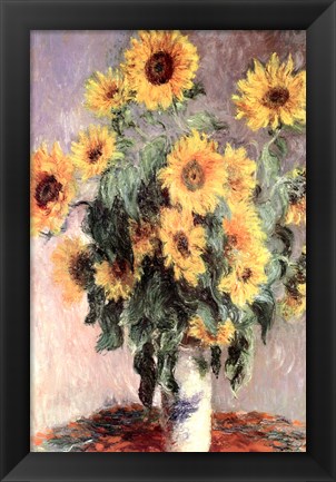 Framed Sunflowers, c.1881 Print