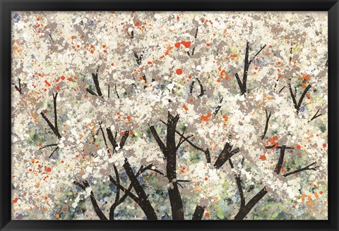 Framed Pear Blossoms in Spring Print