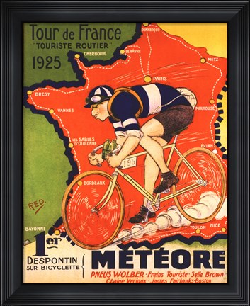 Framed Tour de France 1925 Print