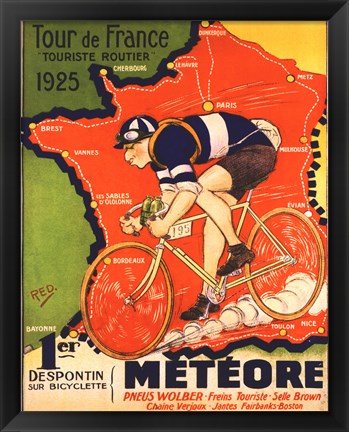 Framed Tour de France 1925 Print