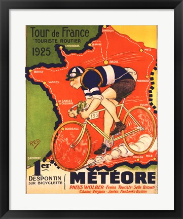 Framed Tour de France 1925 Print