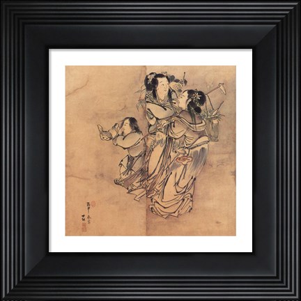 Framed Painting of the Nineteen Iimmortals I Print