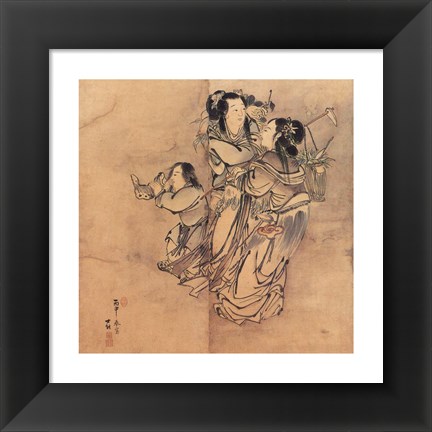 Framed Painting of the Nineteen Iimmortals I Print
