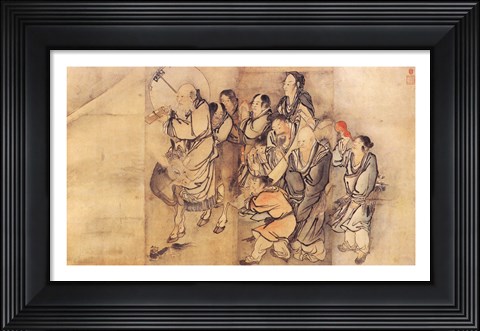Framed Painting of the Nineteen Iimmortals III Print