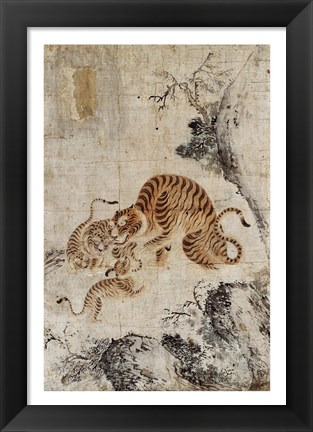 Framed Family of Tigers Print