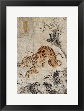 Framed Family of Tigers Print