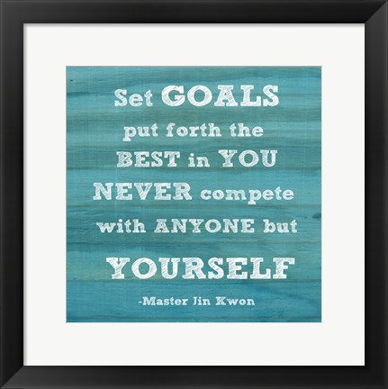 Framed Set Goals square Print