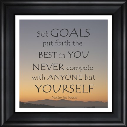 Framed Set Goals Print