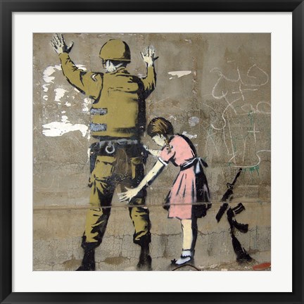 Framed Bethlehem Wall Graffiti Print