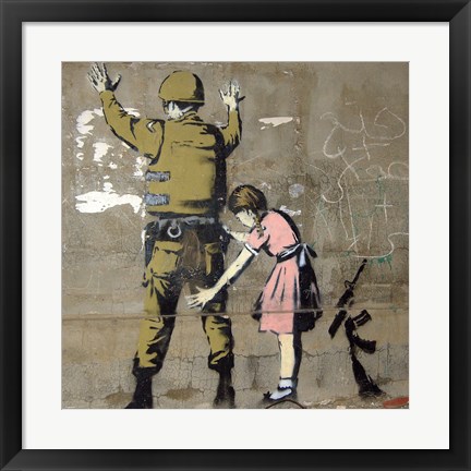 Framed Bethlehem Wall Graffiti Print