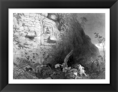 Framed Monument of the Ancient Mayan Race, Quirigua, Guatemala Print