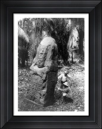 Framed Mayan Indian Monument Print