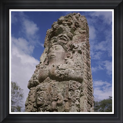 Framed Stelae Copan Mayan Honduras Print