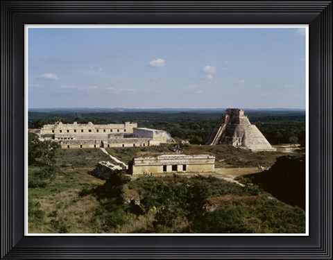 Framed Pyramid of the Magician, Nunnery Quadrangle, Uxmal Print