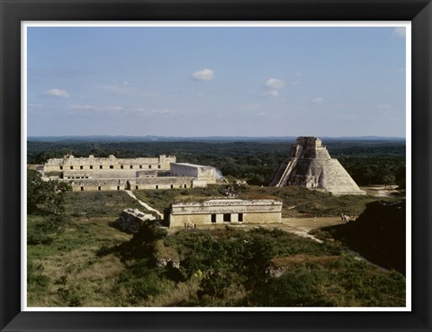 Framed Pyramid of the Magician, Nunnery Quadrangle, Uxmal Print