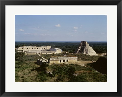 Framed Pyramid of the Magician, Nunnery Quadrangle, Uxmal Print