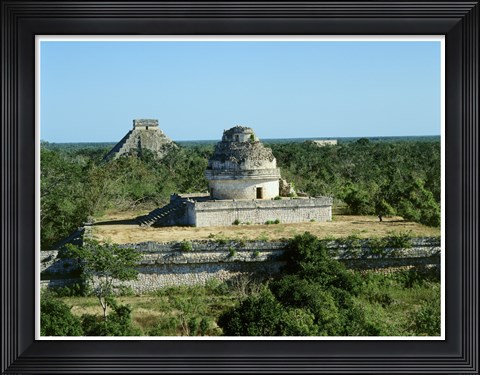 Framed Observatory in front of a Pyramid Print