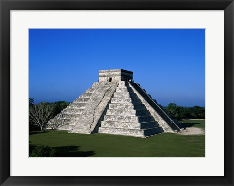 Framed High angle view of a pyramid, El Castillo Print