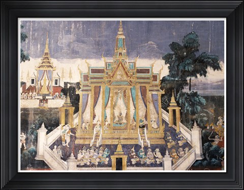 Framed Wall mural depicting the Ramayana story, Royal Pavilion Print