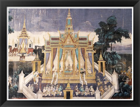 Framed Wall mural depicting the Ramayana story, Royal Pavilion Print