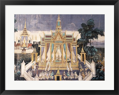 Framed Wall mural depicting the Ramayana story, Royal Pavilion Print