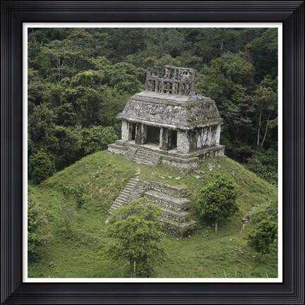 Framed Temple of the Cross Palenque Print
