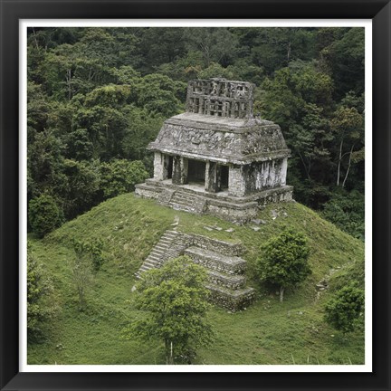 Framed Temple of the Cross Palenque Print