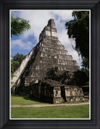 Framed Facade of the Temple of the Great Jaguar, Tikal Print