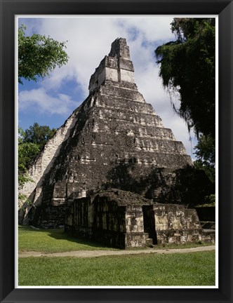 Framed Facade of the Temple of the Great Jaguar, Tikal Print