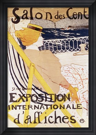 Framed Poster advertising the &#39;Exposition Internationale d&#39;Affiches&#39;, Paris, c.1896 Print