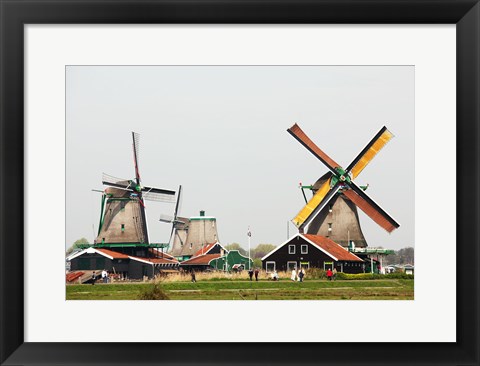 Framed Dutch Zaanse Schans Windmills Print