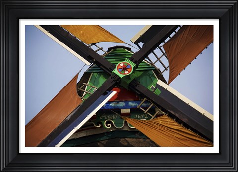 Framed Dutch Windmill Blades Print