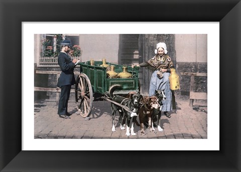 Framed Vintage Dutch Cart Print