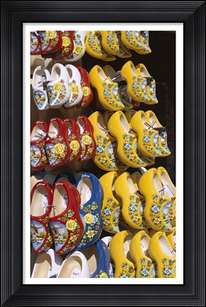 Framed Dutch Souvenir Store Selling Clogs Print