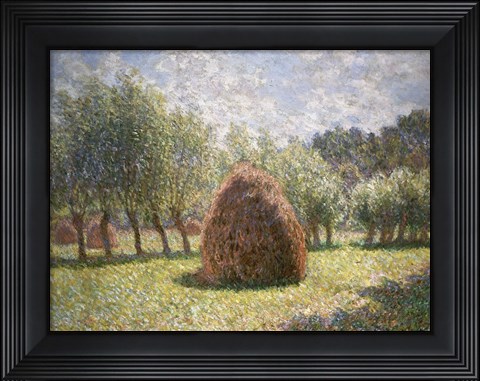 Framed Haystacks at Giverny, 1893 Print