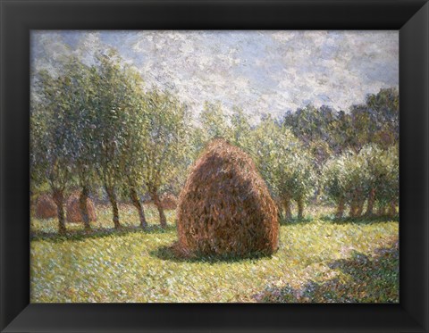 Framed Haystacks at Giverny, 1893 Print