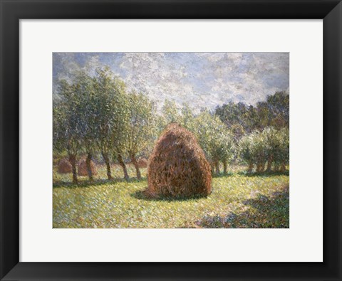 Framed Haystacks at Giverny, 1893 Print