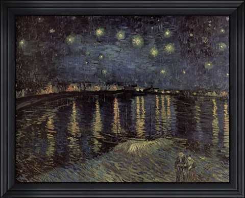 Framed Starry Night over the Rhone, c.1888 Print