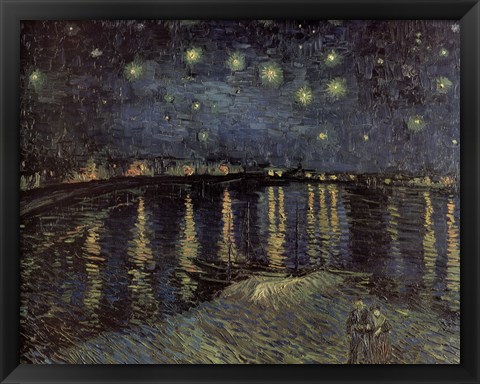 Framed Starry Night over the Rhone, c.1888 Print