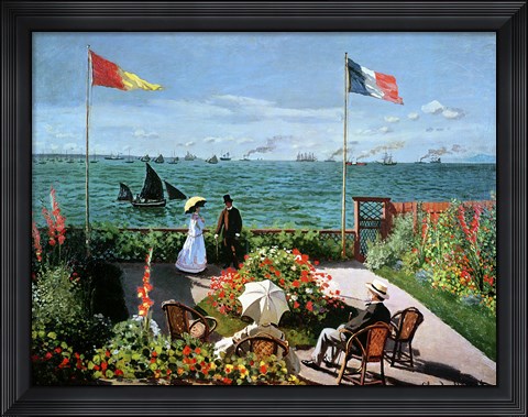 Framed Terrace at Sainte-Adresse, 1867 Print