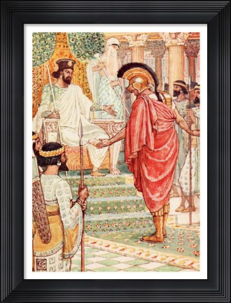 Framed He Stood Silent Before the King Print