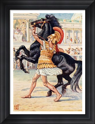 Framed Alexander the Great in the Olympic Games Print