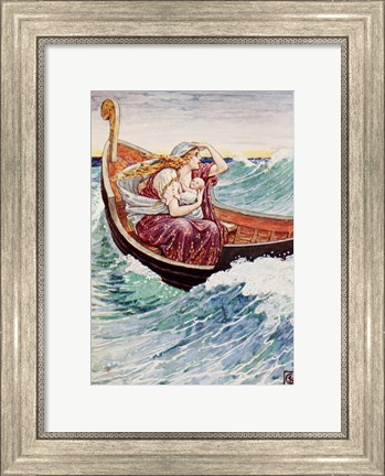 Framed Two Days and Two Nights the Boat was Hither and Hither Print