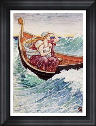 Framed Two Days and Two Nights the Boat was Hither and Hither Print