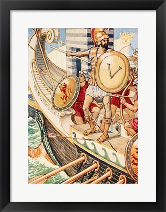 Framed Brasidas loses his shield Print