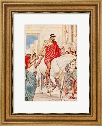 Framed Multitude Saluted Him With Loud Acclamations Print