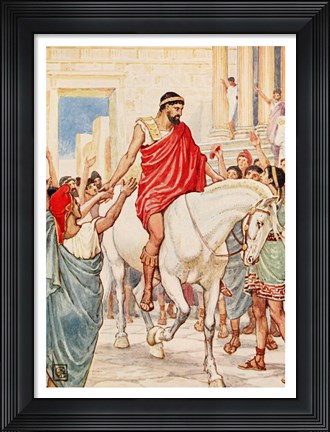 Framed Multitude Saluted Him With Loud Acclamations Print