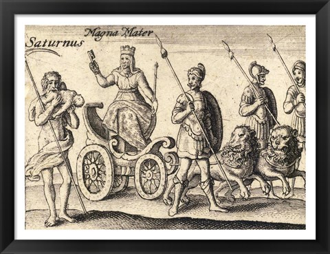 Framed Greek Gods Saturn Print