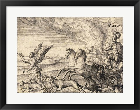 Framed Greek Gods Mars Print