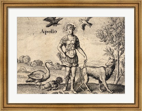 Framed Greek God Apollo Print